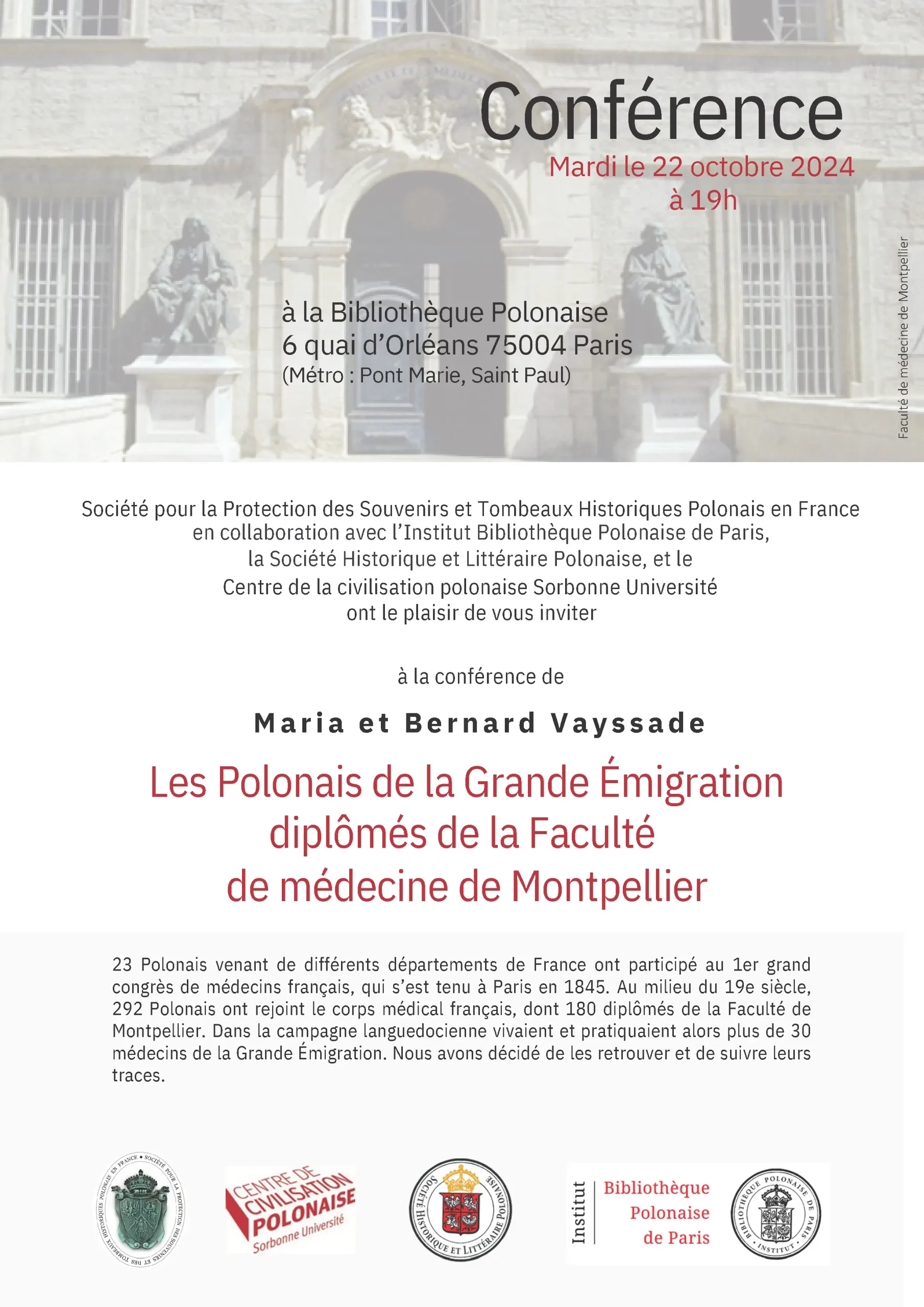 Les Polonais de la Grande Émigration diplômés de la Faculté de médecine de Montpellier