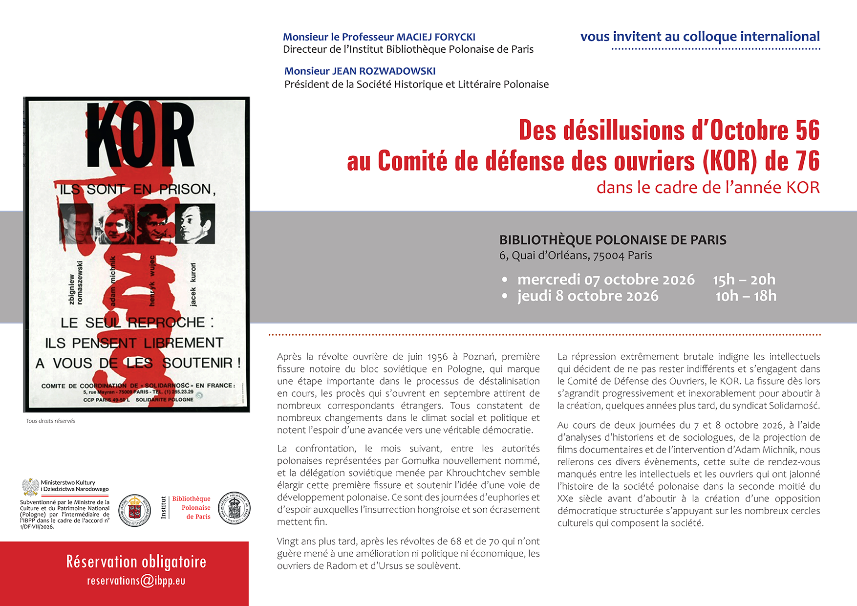 Des désillusions d’Octobre 56 au Comité de défense des ouvriers (KOR) de 76